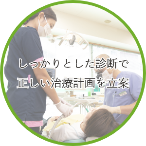 しっかりとした診断で正しい治療計画を立案